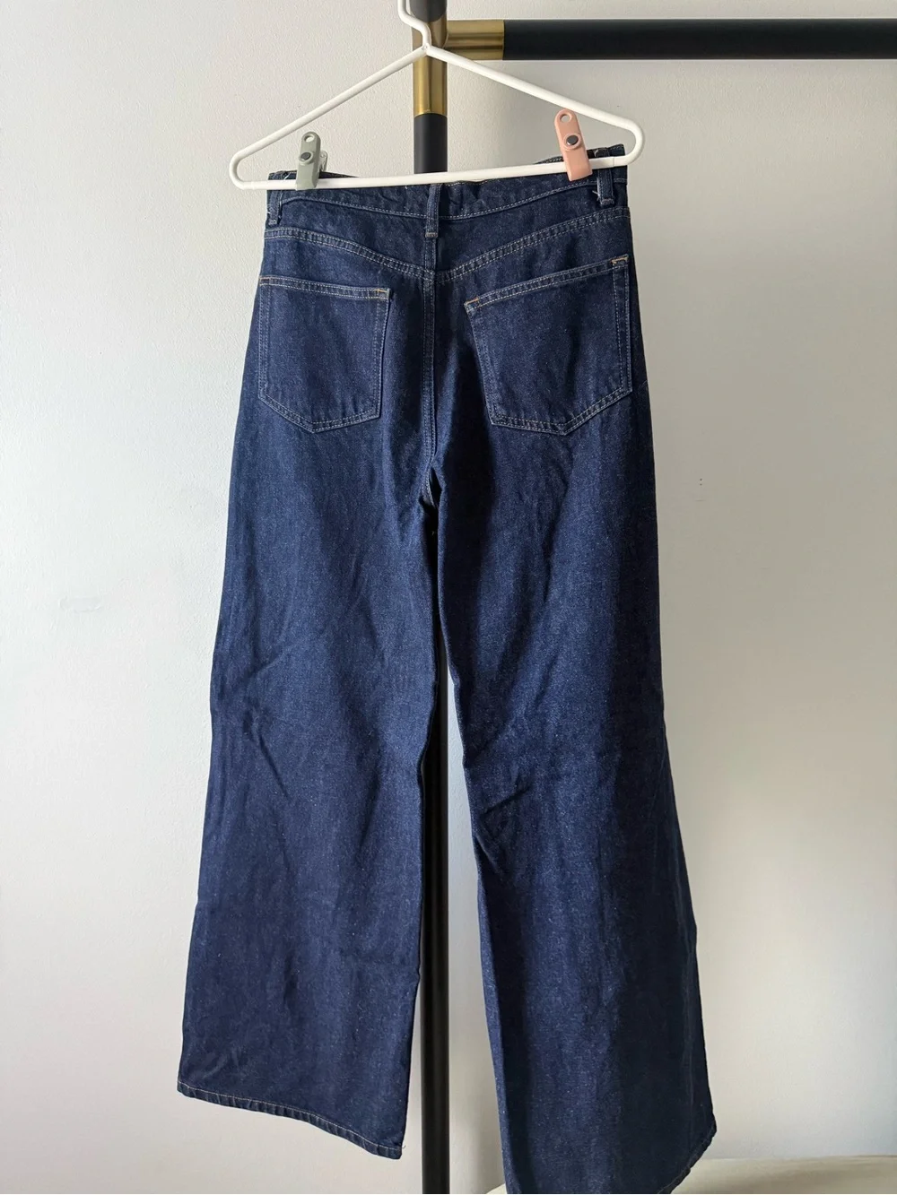 Reformation Cary High Rise Wide-Leg Jeans in Dark Blue - Picture 3 of 5